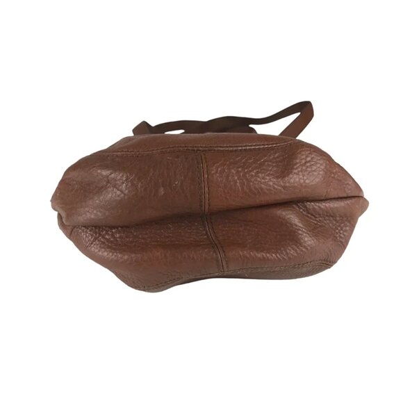 Guess Womens Brown Leather Inner Pockets Adjustable Double Handles Shoulder Bag - Picture 5 of 11